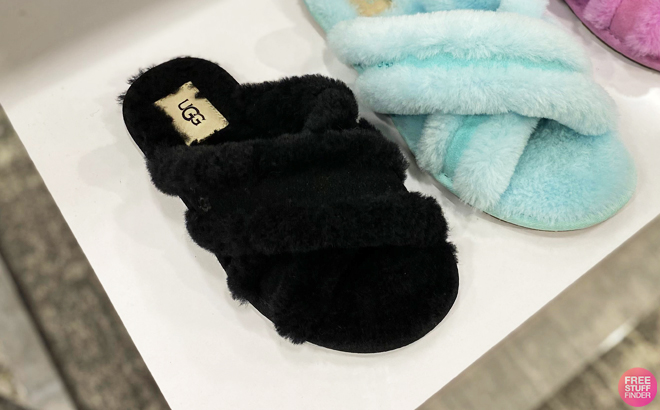 UGG Scuffita Shearling Slippers in Black