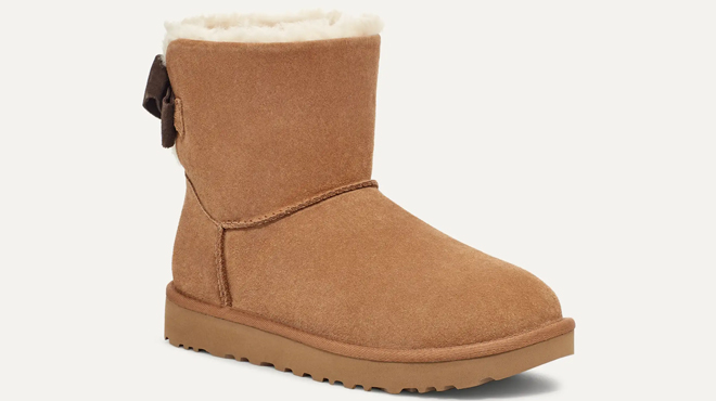 UGG Womens Mini Bailey Suede Bow