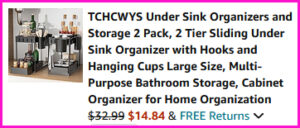 Under Sink Organizers Checkout Screen