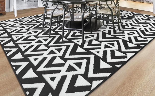 Unirea Geometric Shag Area Rug