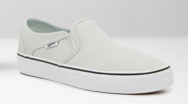 VANS Slip On Asher Sneaker in Pale Aqua