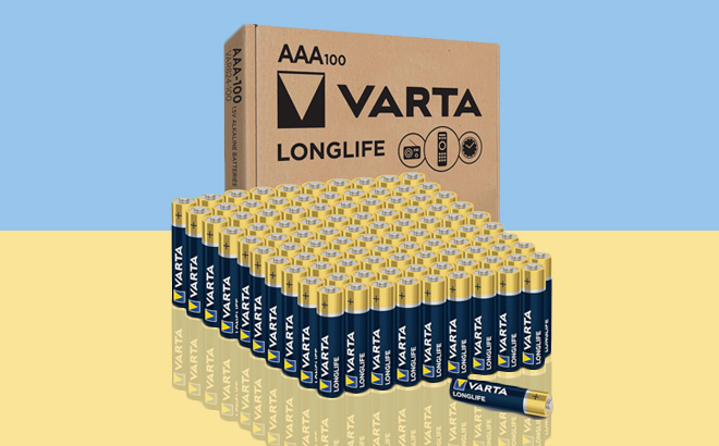 VARTA Longlife AAA Batteries 100 Pack Alkaline AAA Battery