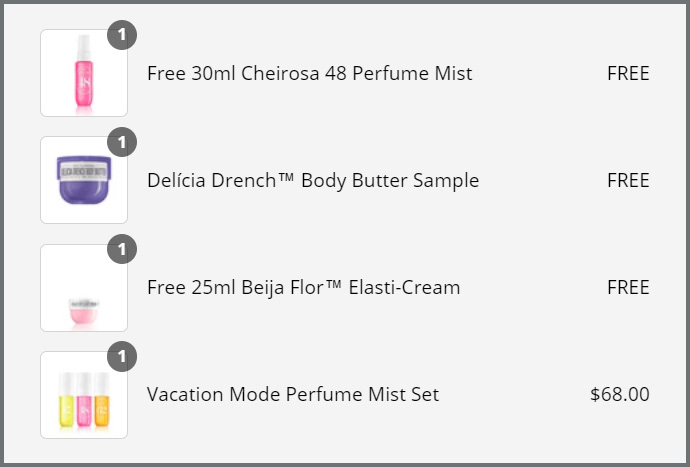 Vacation Mode Perfume Mist Set Free Gifts Screenshot