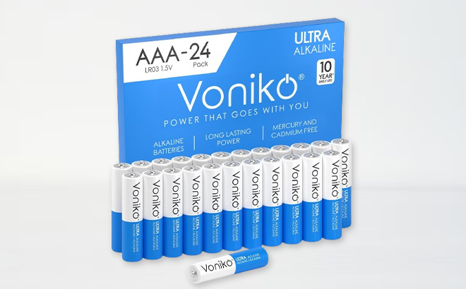 Voniko Premium Grade AAA Batteries 24 Pack