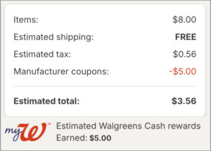 Walgreens Checkout Screenshot