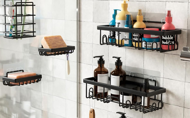 Wall Mounted Shower Shelves Rack