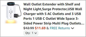 Wall Outlet Extender at Checkout