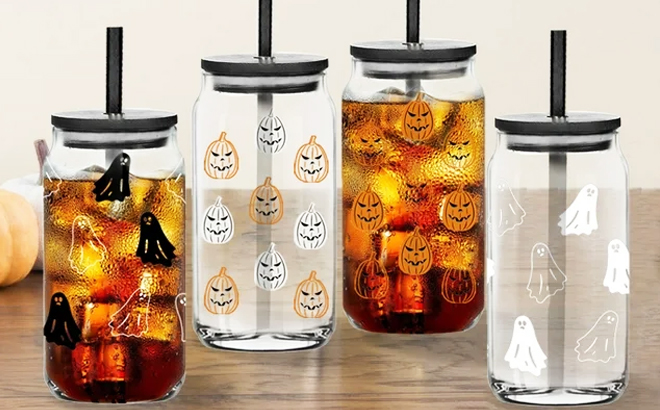 Way To Celebrate Color Changing Glass Tumbler Set 4 pk