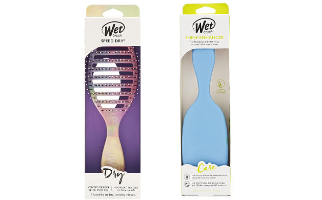 Wet Brush Speed Dry Hair Brush and Wet Brush Shine Enhancer Hair Brush