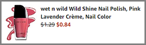 Wet n Wild Nail Polish at Amazon Checkout