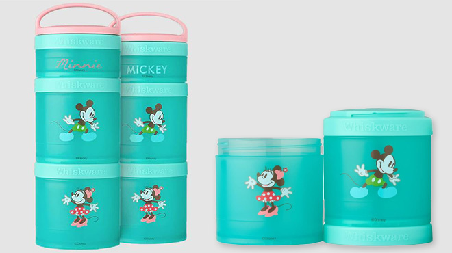 Whiskware Disney Stackable Snack Container with Mickey and Minnie