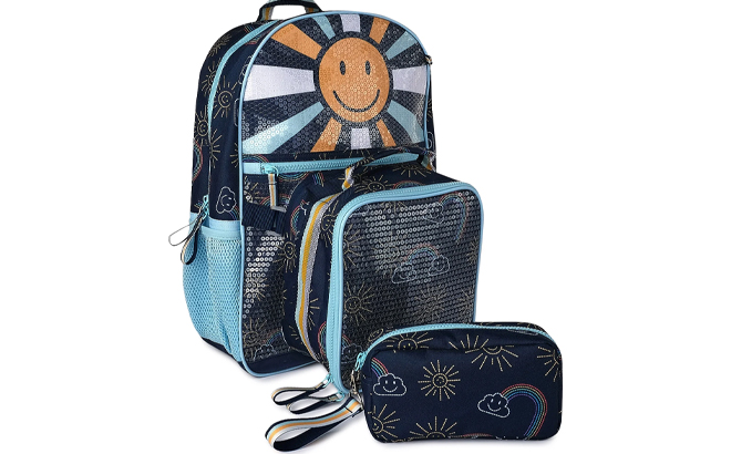 Wonder Nation Childrens Backpack with Lunch Box and Pencil Case