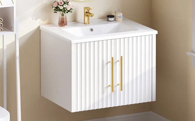 Yitahome 23 Inch Modern Floating Bathroom Vanity Cabinet