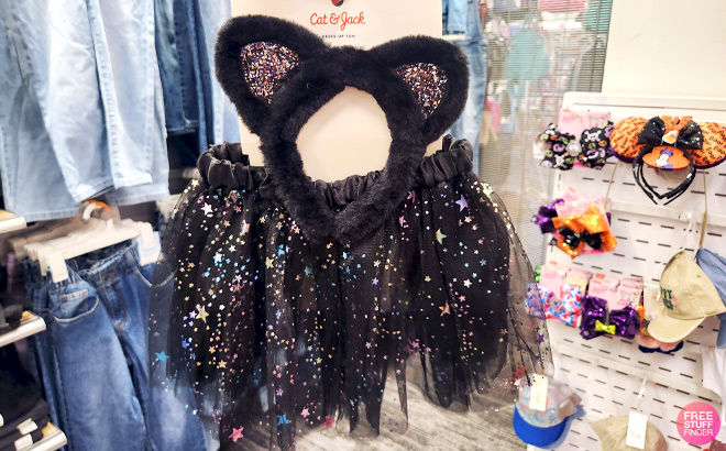 a Person Holding Cat Jack Toddler 2 Piece Halloween Tutu Set