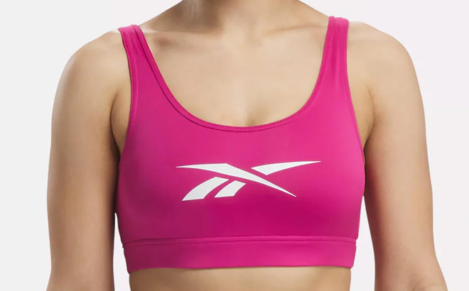 a Person Wearing Reebok Workout Ready Sports Bra