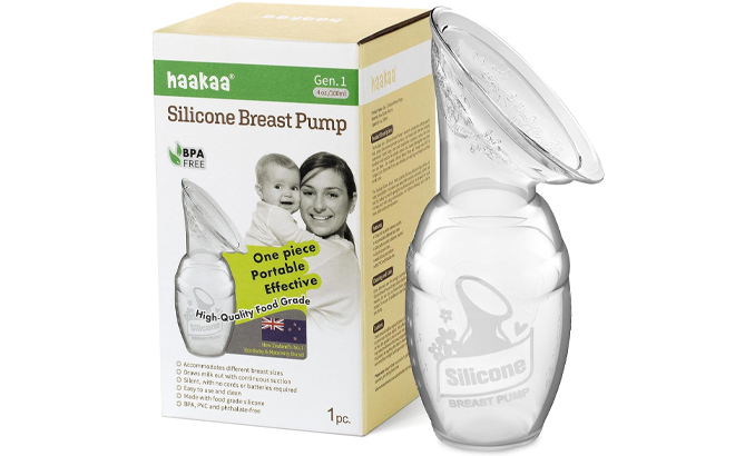 haakaa Manual Silicone Breast Pump for Breastfeeding