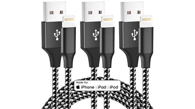 iPhone Charger Apple MFi Certified 3 Pack