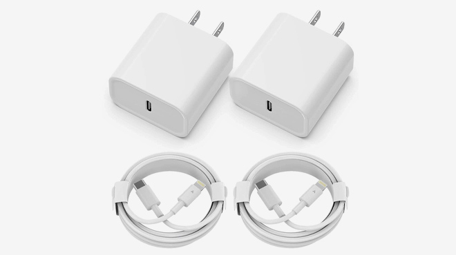 iPhone Charger with Adapter 2 Pack