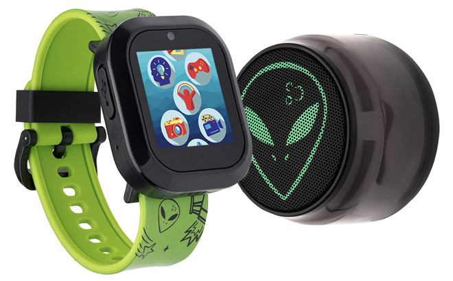 iTech Junior Alien Silicone Strap Smartwatch and Bluetooth Speaker