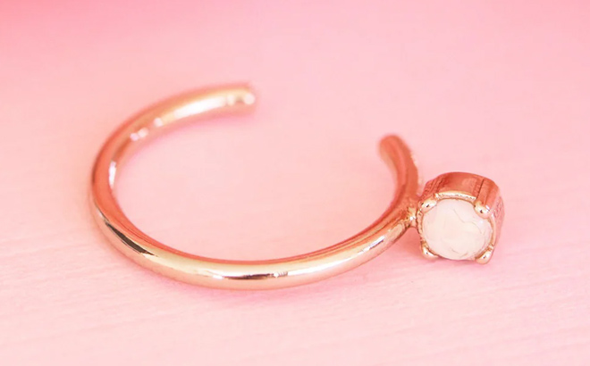 1 Rose Gold Bitty Gemstone Ear Cuff