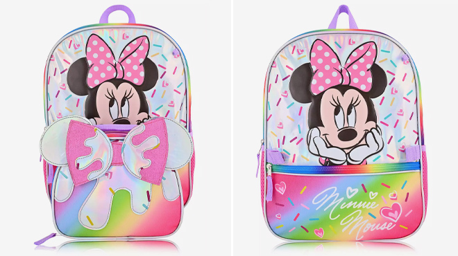 2 Disneys Minnie Mouse 5 Piece Backpack Set