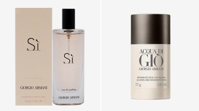 Giorgio Armani Si Womens Spray and Mens Acqua Di Gio Deodorant Stick