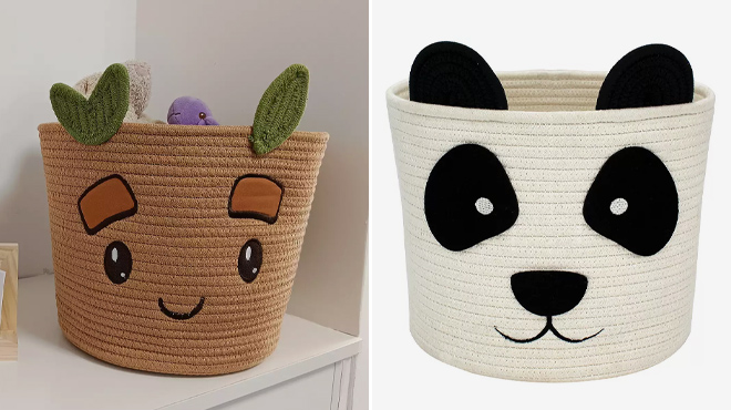 2 The Big One Marvel Guardians of the Galaxy Groot and Panda Rope Baskets