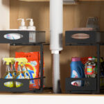 2 Tier Under Sink Organizer in Black