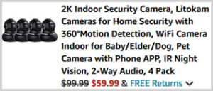 2K Indoor Security Camera 4 Pack Screenshot