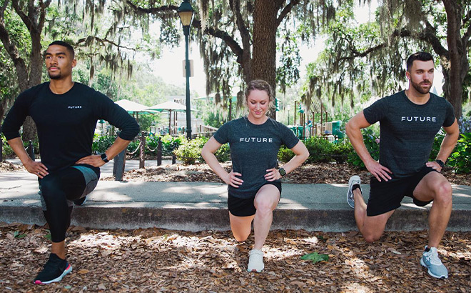 3 People Working Out in Nature