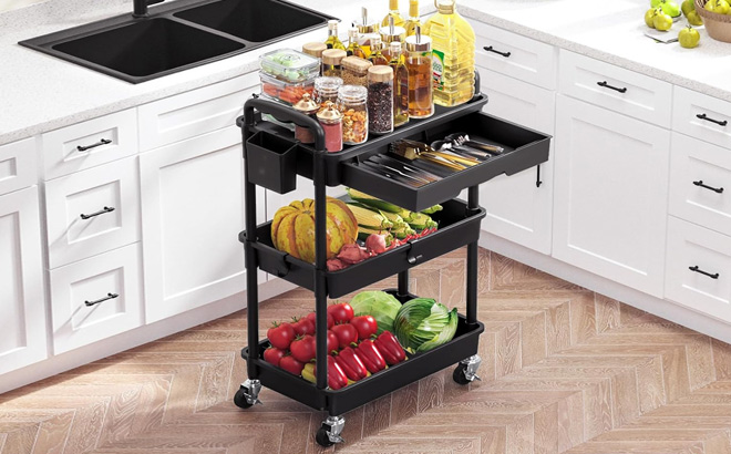 3 Tier Rolling Utility Cart