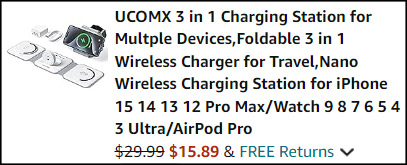 3 in 1 Charging Station Checkout