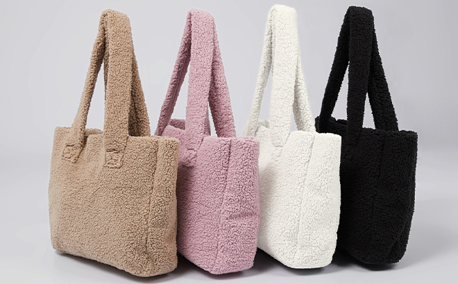 32 Degrees Sherpa Tote Bags in Four COlors