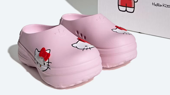 4 Adidas Womens Adifom Stan Smith Hello Kitty Mules