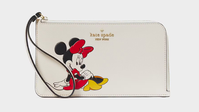 4 Disney X Kate Spade New York Minnie Medium L zip Wristlet