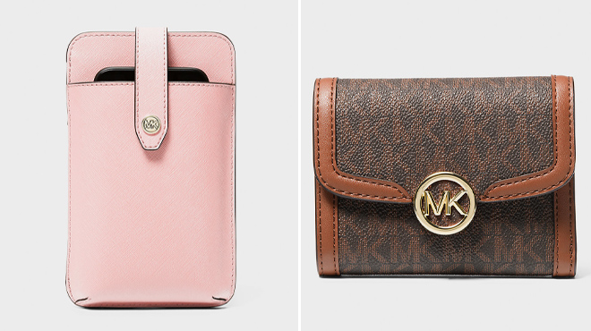 4 Michael Kors Smartphone Crossbody Bag and Leida Medium Wallet