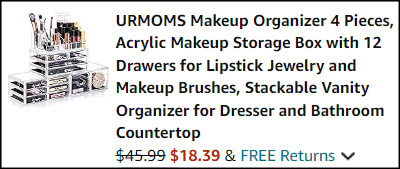 4 Piece Makeup Organizer Checkout