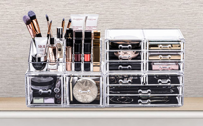 4 Piece Makeup Organizer