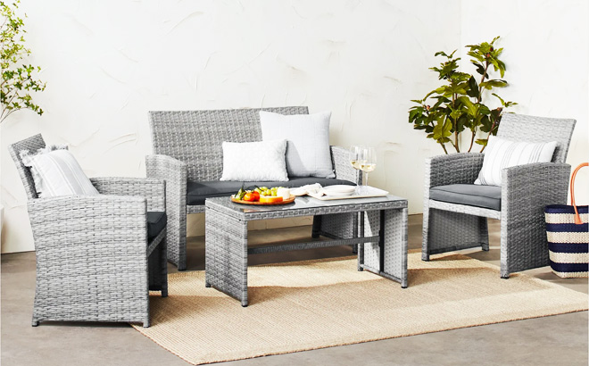 4 Piece Outdoor Patio Set