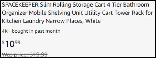 4 Tier Storage Cart Order Summary