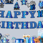 46 Piece 16th Birthday Party Decorations Set