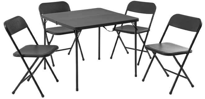 5 Piece Folding Table Chairs Set