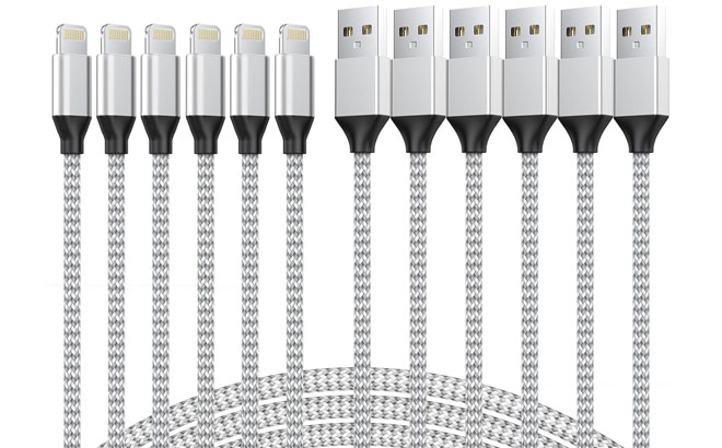 6 Pack iPhone Charger Fast Charging Lightning Cable