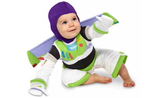 A Baby WEaring Disney Toy Story Buzz Lightyear Costume