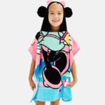 A Kid is Wearing The Big One Disneys Minnie Mouse Hooded Towel Poncho