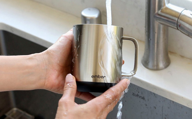 A Person Holding Ember Temperature Control Smart Mug