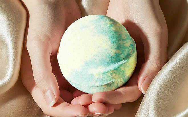 A Person Holding a Bath Bomb