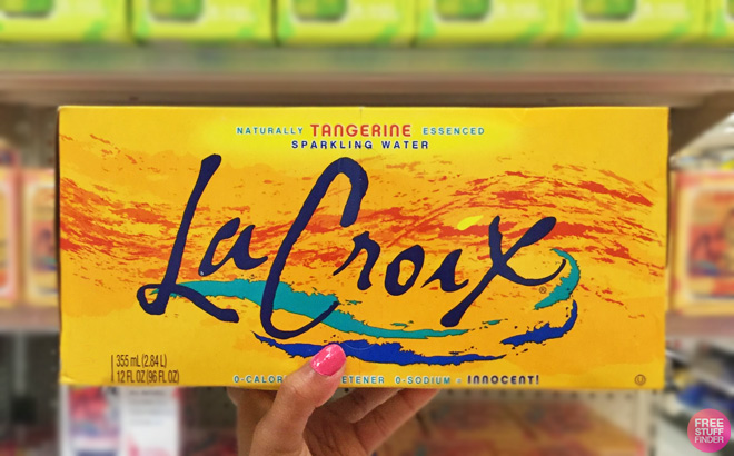 A Person Holding a Box of LaCroix Sparkling Water