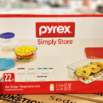 A Person Holding a Pyrex 22 Piece Food Storage Container Set