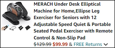 A Person Using Under Desk Elliptical Machine Checkout